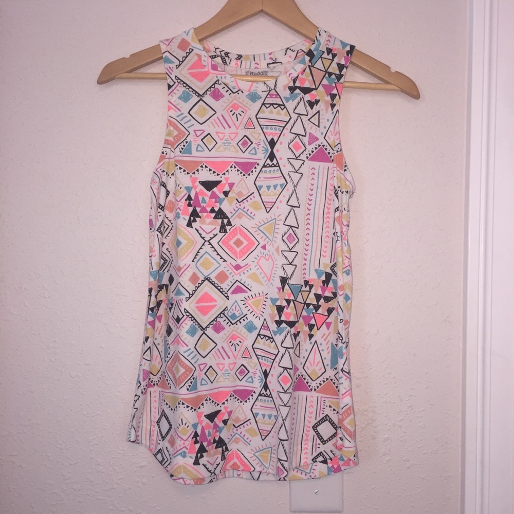 colorful fitted tank top